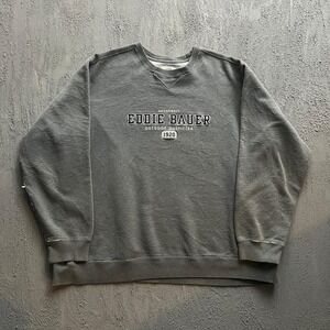 Vintage Eddie Bauer Sweatshirt Mens XXL Gray 2000s Y2K